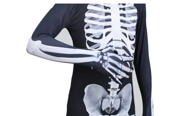 Design Skeleton Hooded Jumpsuit Black Costume Clothing - 9