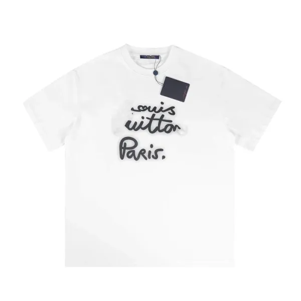 Louis Vuitton Script Logo White T-Shirt - 1