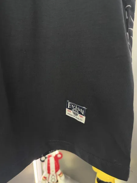 Evisu Craft With Pride Graphic Pocket T-Shirt Black - 21