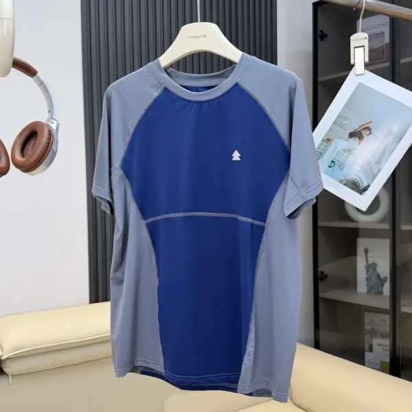 Design Uniqlo U Performance Raglan T-Shirt Blue and Gray T-Shirts - 12