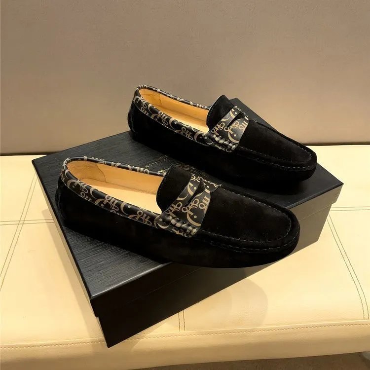 Dior Oblique Suede Loafers Black - 12