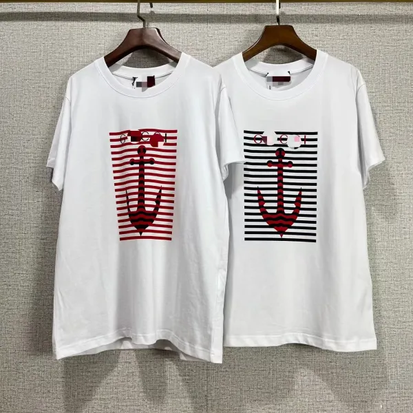 Gucci Anchor Stripe Print White T-Shirt - 6