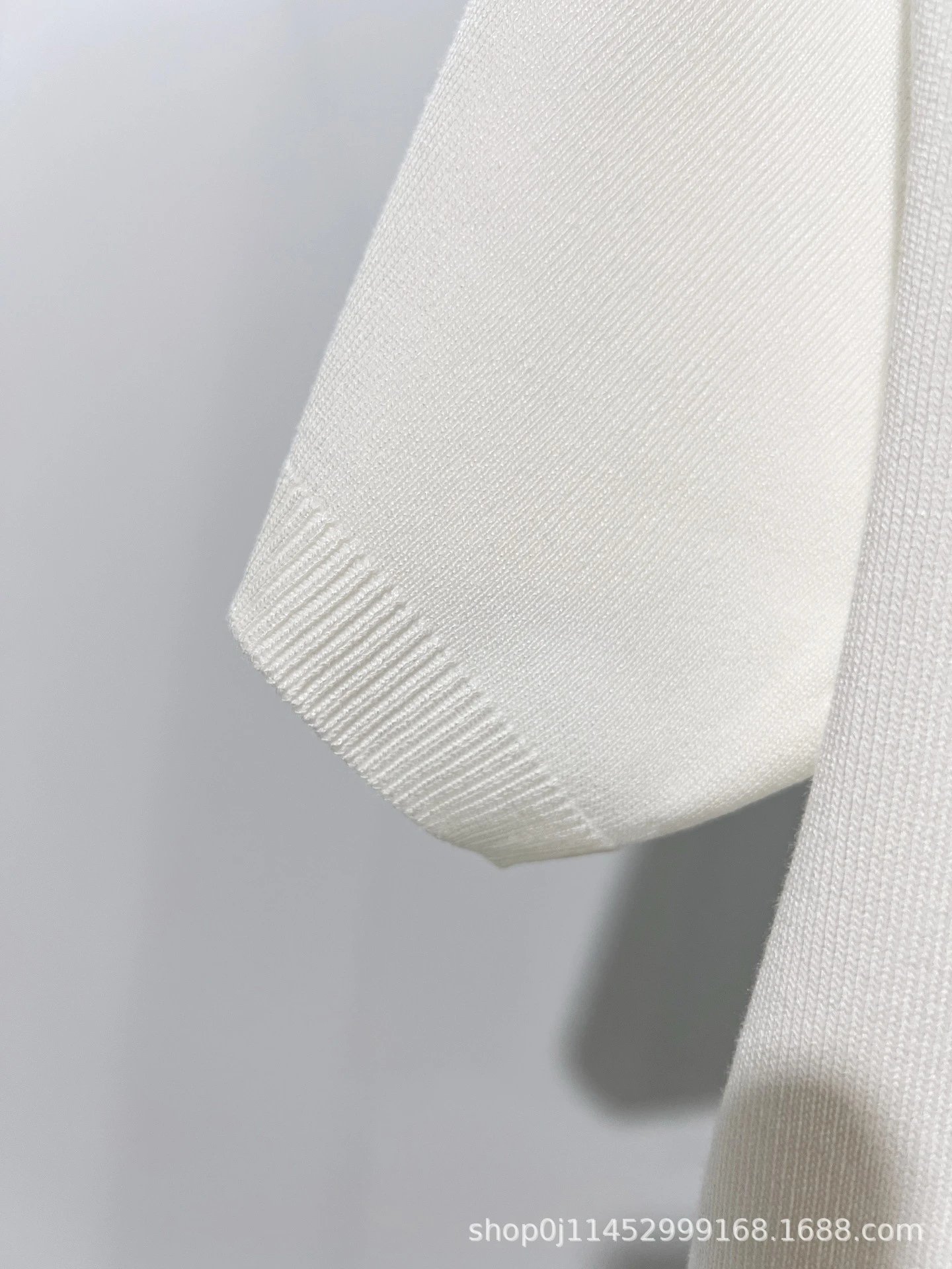 Prada Logo Knit T-Shirt White - 7
