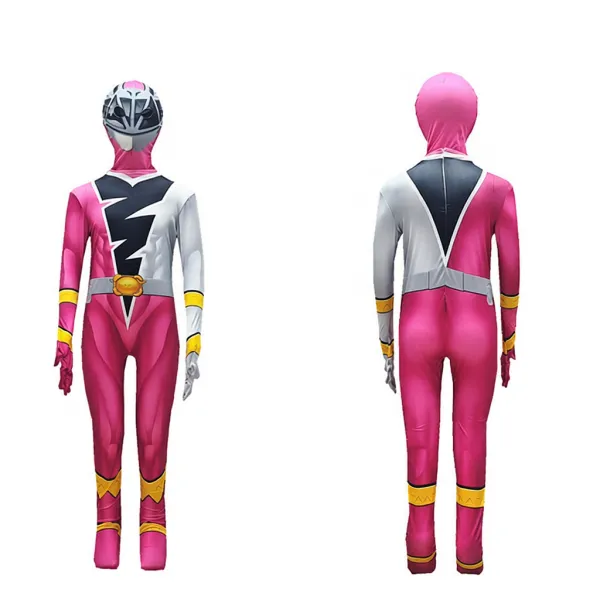 Design Power Rangers Dino Charge Red Ranger Cosplay Suit Red Clothing - 2