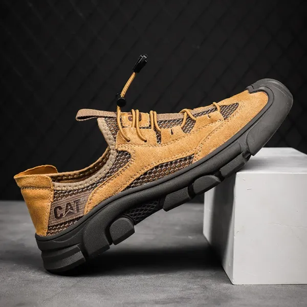 Design CAT Outdoor Mesh Sandal Tan Brown Casual Shoes - 1