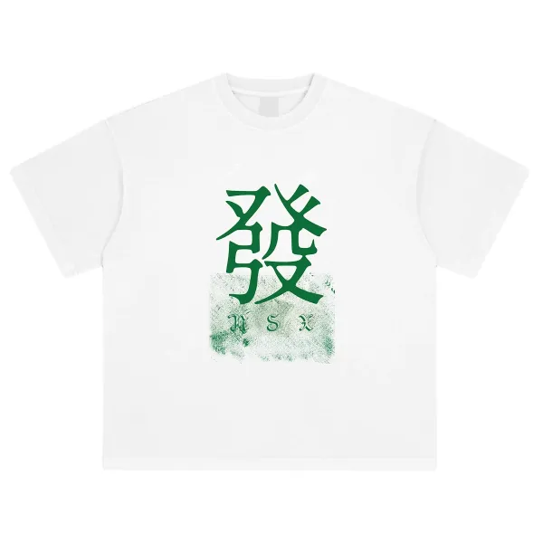 Design NOTGEXX Kanji Print Long Sleeve Tee Black T-Shirts - 22