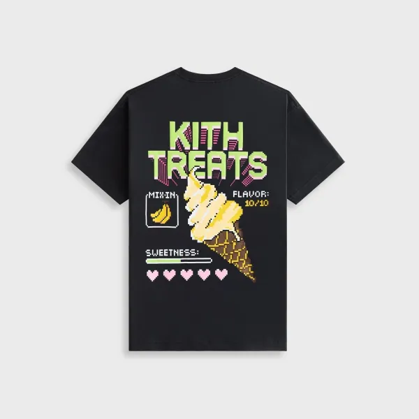 Kith Treats Pixel Ice Cream Black T-Shirt - 1