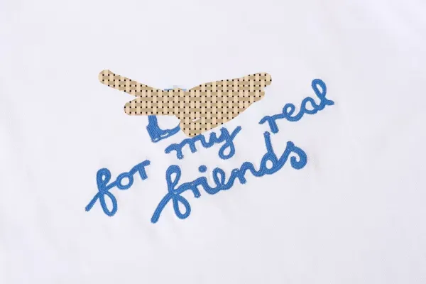 Design Embroidery Graphic T-Shirt White - 4