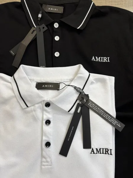 Design Logo Embroidered Black Polo with White Trim Polo Shirt - 7