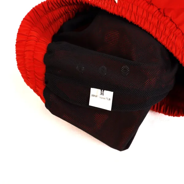 Design Cargo Shorts Red with Patch and Snap Details - 9