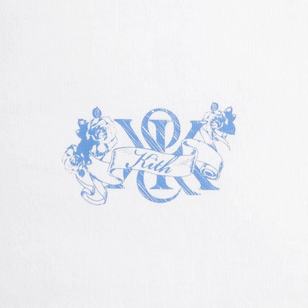 Kith x Disney Mickey Mouse Floral Embroidery White T-Shirt - 43