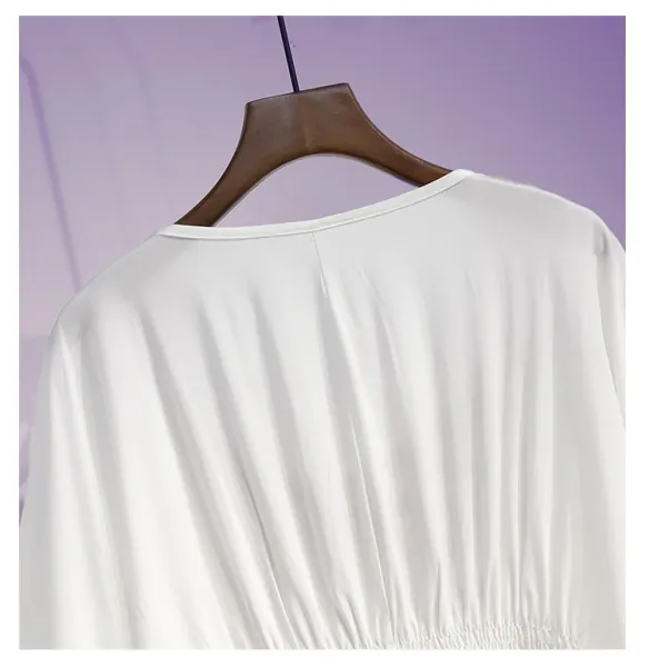 Design Boho Embroidered Lace Trim Tunic Top in Deep Purple Tops - 19