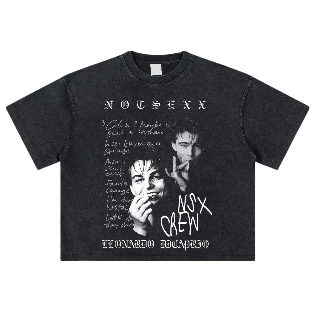 Design NOTSEXX x Leonardo DiCaprio NSX Crew Black T-Shirt T-Shirts - 17