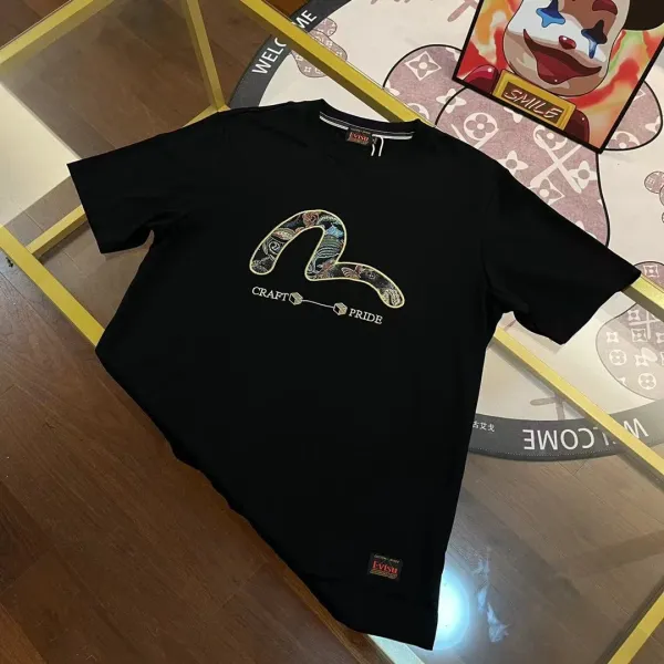 Evisu Craft With Pride Graphic Pocket T-Shirt Black - 37