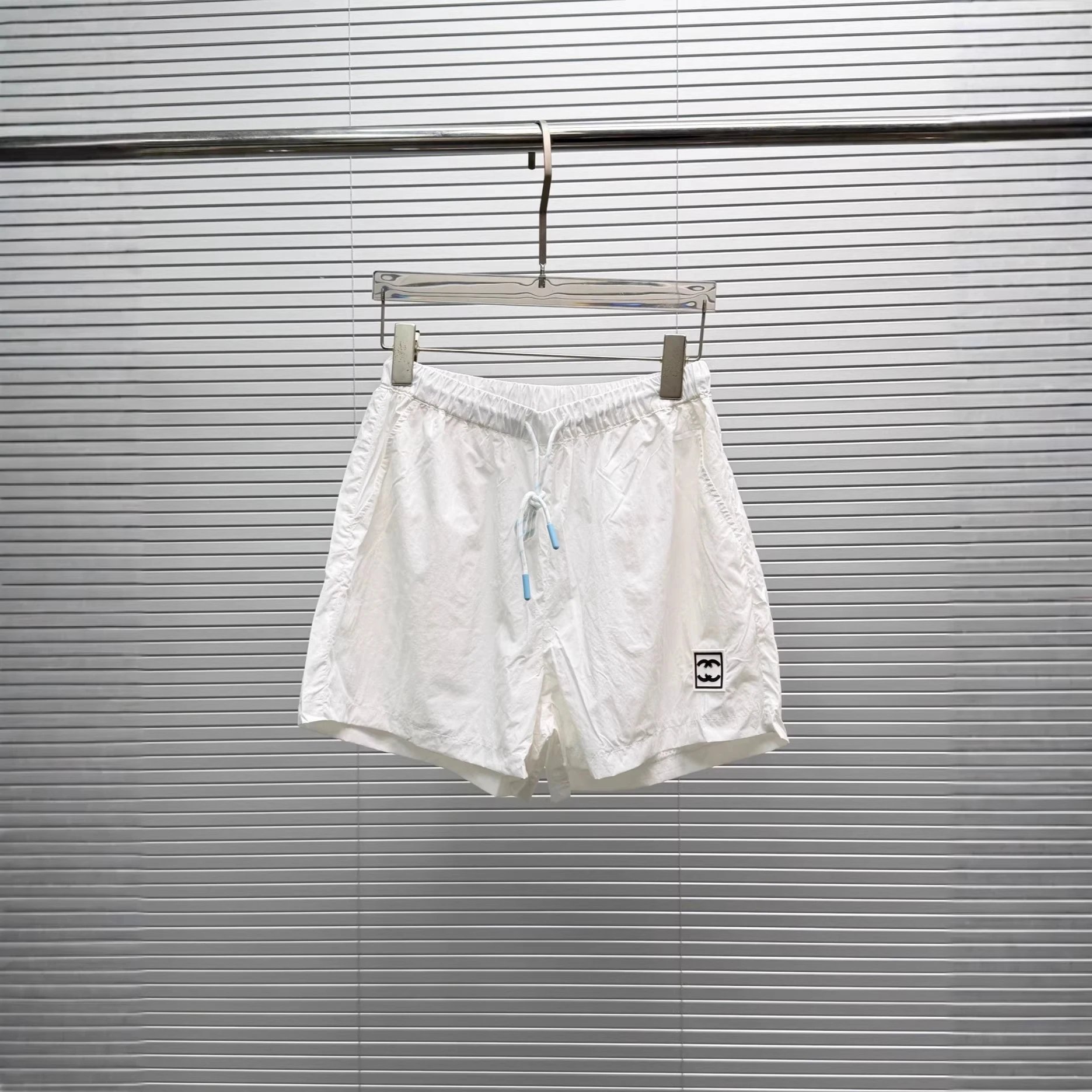 Chanel Logo Patch White Windbreaker Jacket and Shorts Set - 8