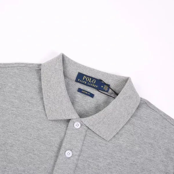 Design Long Sleeve Polo Black Tops Polo - 5