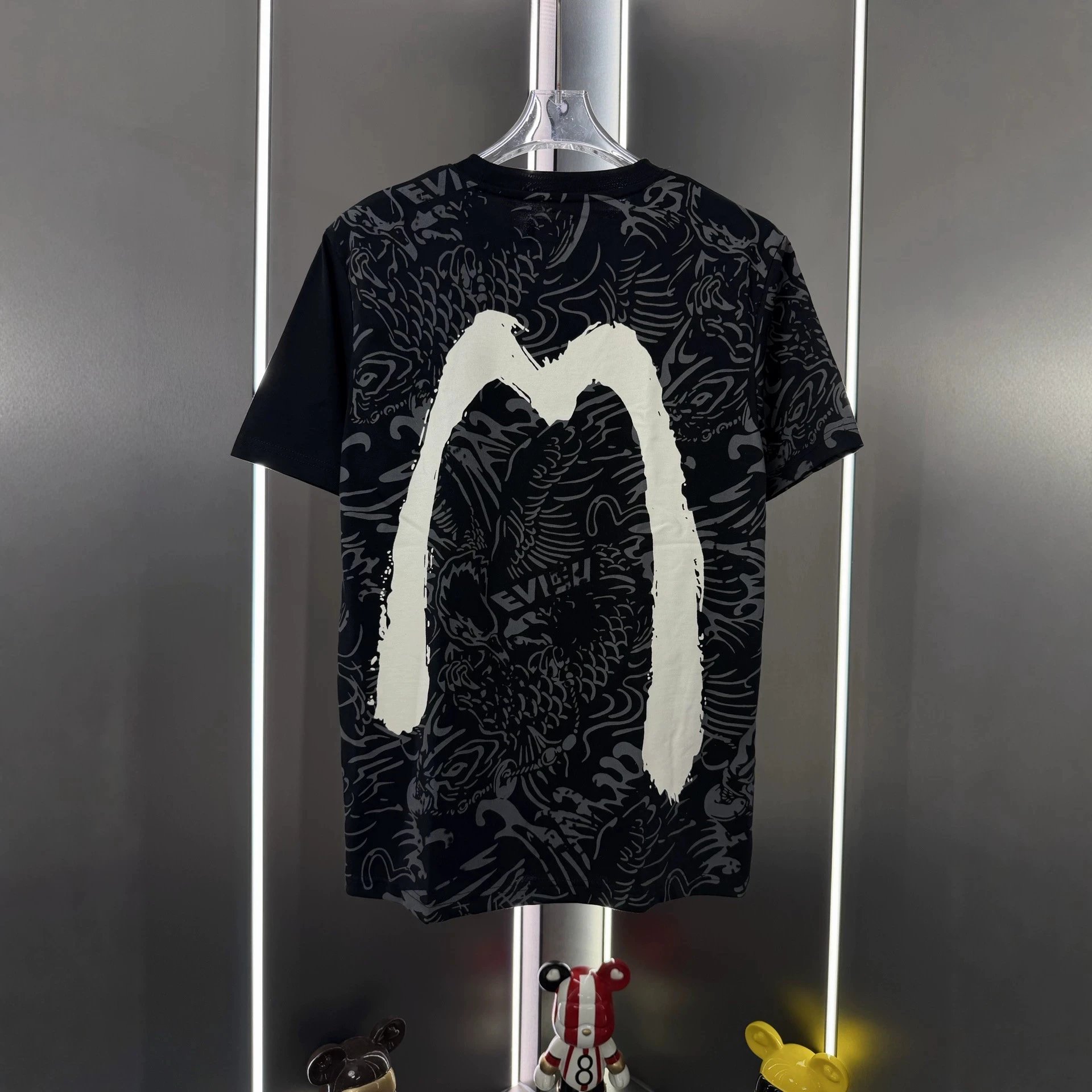 Evisu Osaka Japan Black Graphic Print T-Shirt