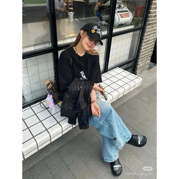 Good Brand Embroidered Floral Baseball Cap Brown - 11
