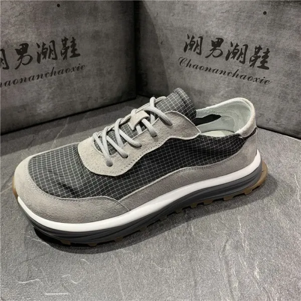 Design Chaonanchaoxie Grid Mesh Sneakers Gray Sneakers - 11