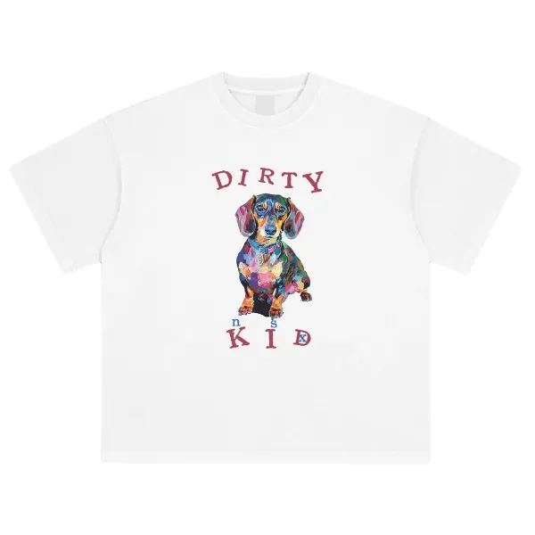 Design NOTSEXX Dirty Kid Multicolor Dachshund Long-Sleeve T-Shirt T-Shirts - 22