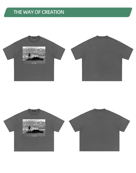 Design NSX Made x K. Lamar Graphic Print White T-Shirt T-Shirts - 8