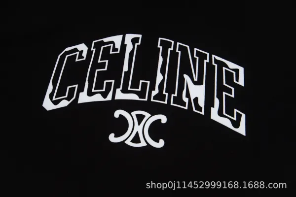 Celine Arch Logo Black T-Shirt - 9