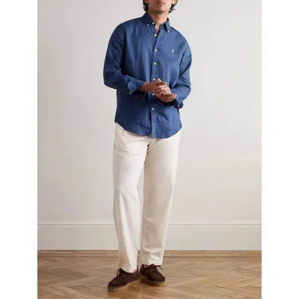 Polo Ralph Lauren Classic Fit Oxford Shirt Navy - 5