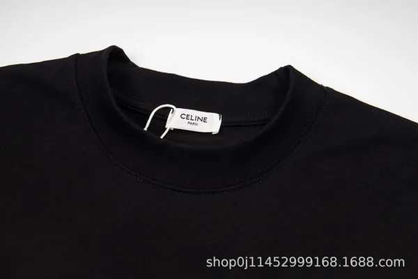 Celine Arch Logo Black T-Shirt - 12