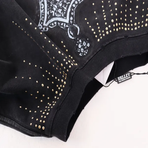 Chrome Hearts Triple Cross Embellished Black T-Shirt - 3