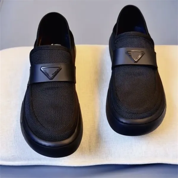 Prada Re-Nylon Loafer Black Mesh Slip-On Shoes - 2
