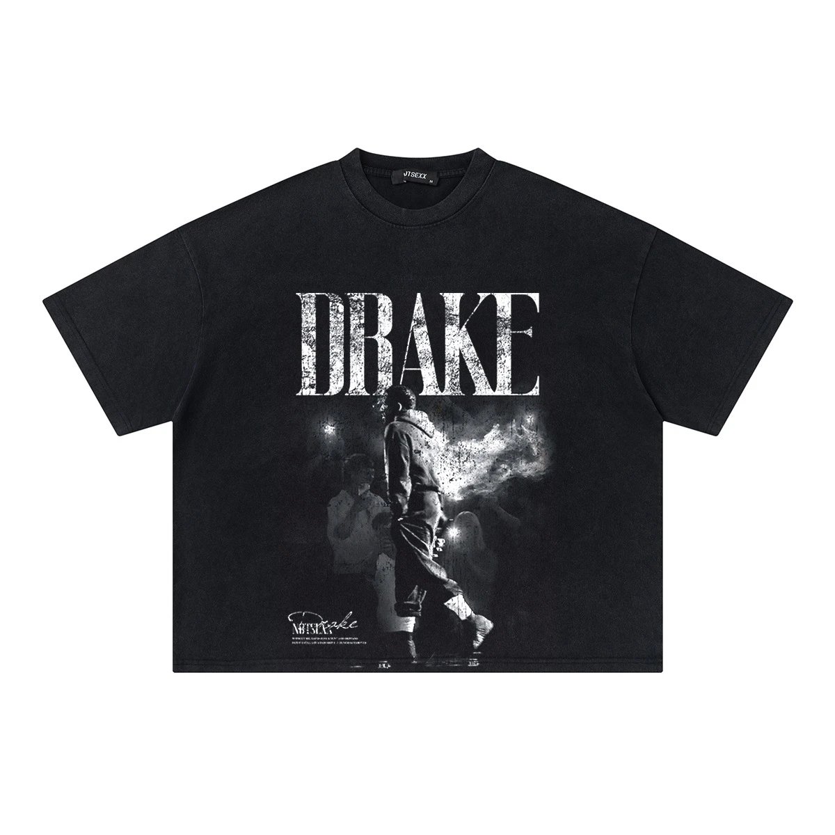 NOTSEXX Drake Black Graphic Oversized T-Shirt