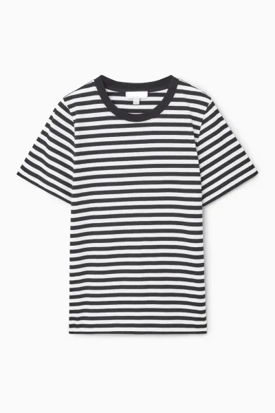 Design Classic Breton Stripe Black and White T-Shirt - 5
