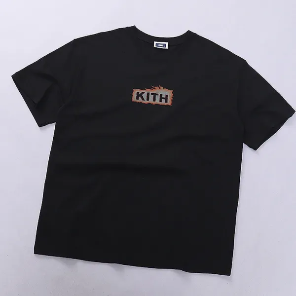 Kith Burned Logo Black T-Shirt - 1