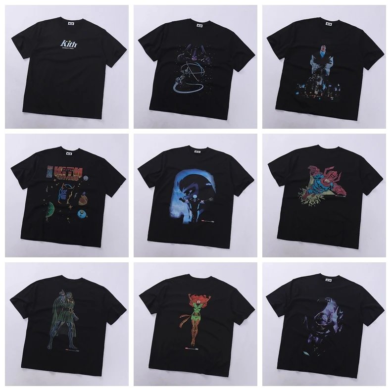 Design Cityscape Figure Print Black T-Shirt - 3