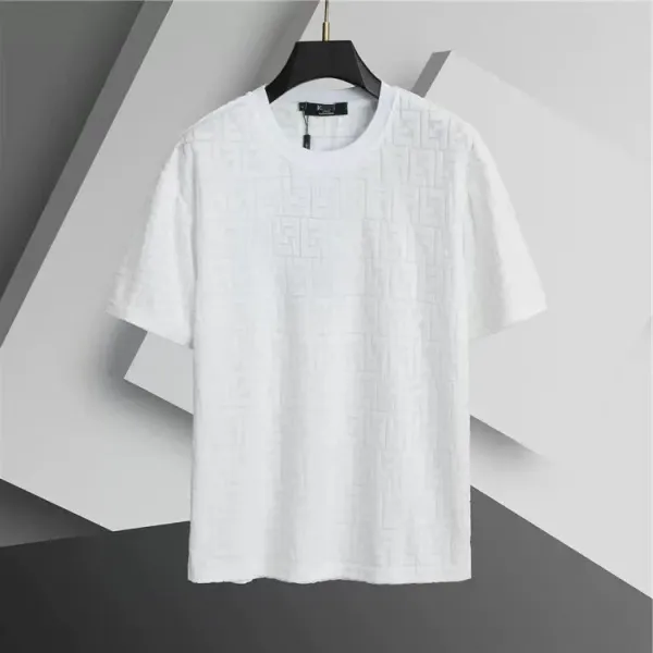 Fendi FF Monogram Jacquard T-Shirt White - 1