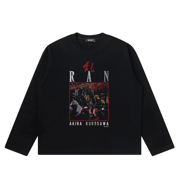 Design NOTSEXx x Akira Kurosawa Ran Long Sleeve T-Shirt Black T-Shirts - 1