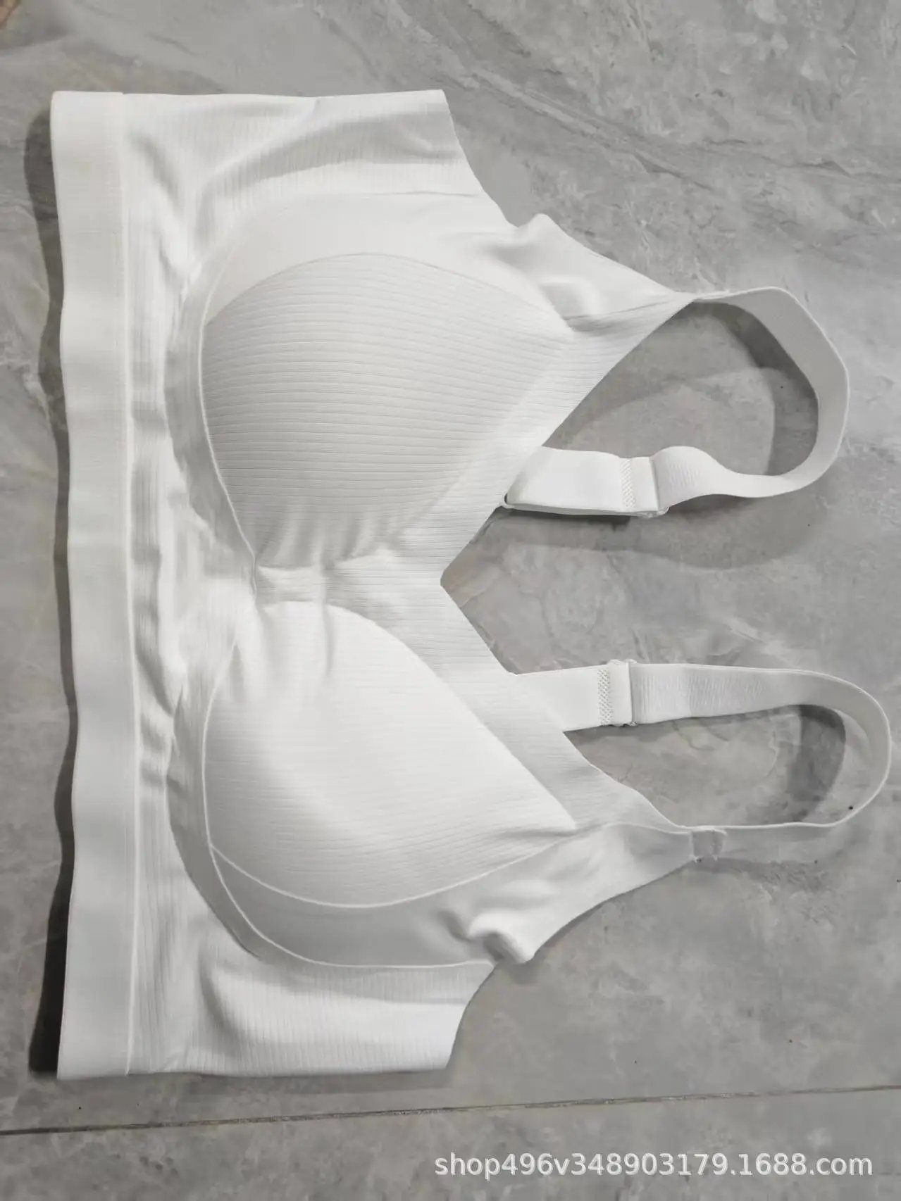 Design Seamless Ribbed Nude Wireless Bralette Underwear - 15