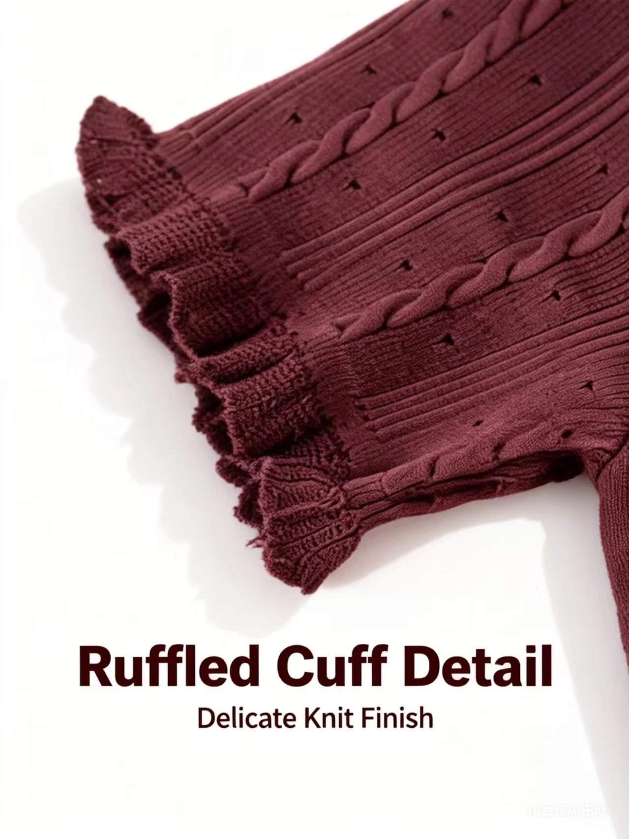 Design Knit Button-Front Midi Dress Burgundy - 36