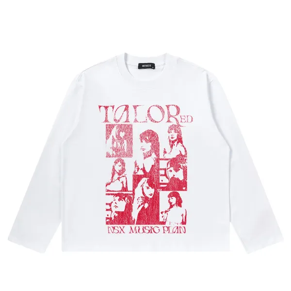 Design NOTSEXx Talored NSX Music Plan White Long Sleeve T-Shirt T-Shirts - 1