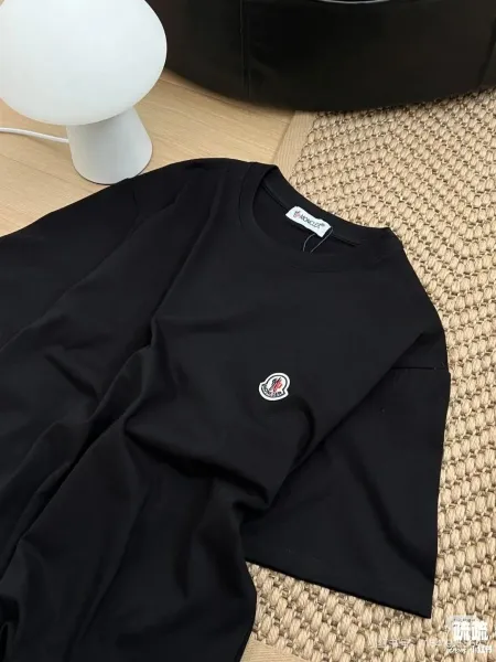 Moncler Logo Patch Black T-Shirt - 1