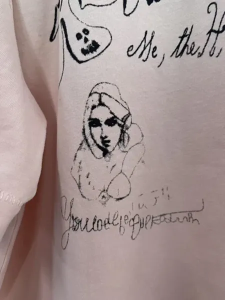 Design Melt-Dow Distressed Graphic T-Shirt Peach - 14