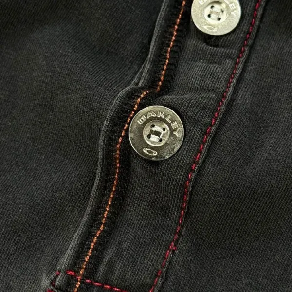 Oakley VTG x Oakley Long Sleeve Polo Black Polo Shirt - 14