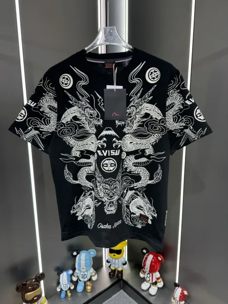 Evisu Craft With Pride Graphic Pocket T-Shirt Black - 35
