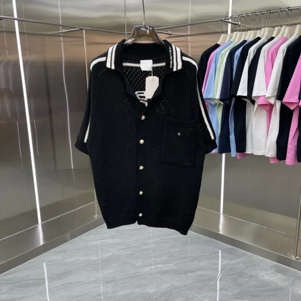 Design ASA LANCA Knit Set Black with White Stripe Sweater and Shorts Sets - 3