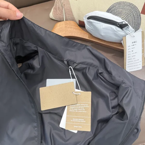 Design Lightweight Windproof Vest Black Outerwear.vest - 19