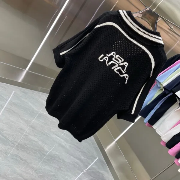 Design ASA LANCA Knit Set Black with White Stripe Sweater and Shorts Sets - 6