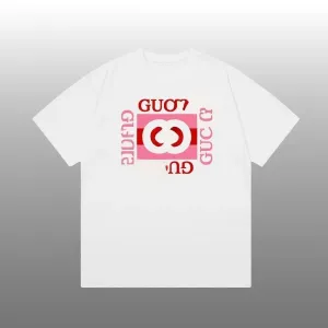 Gucci Double G Logo Print White T-Shirt