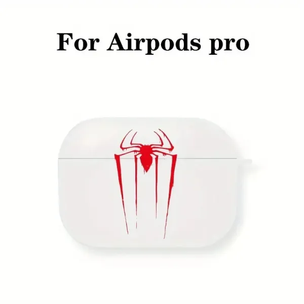 Design Spider-Man Logo AirPods Case Black Red Phone Accessories - 8