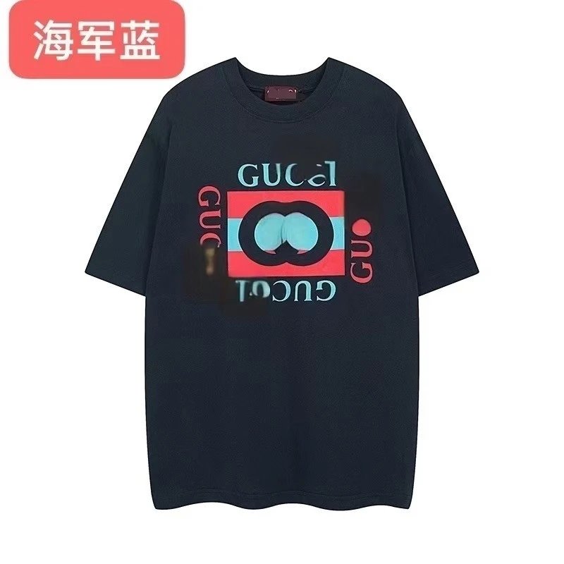 Gucci Graphic Print Oversized T-Shirt Navy - 11