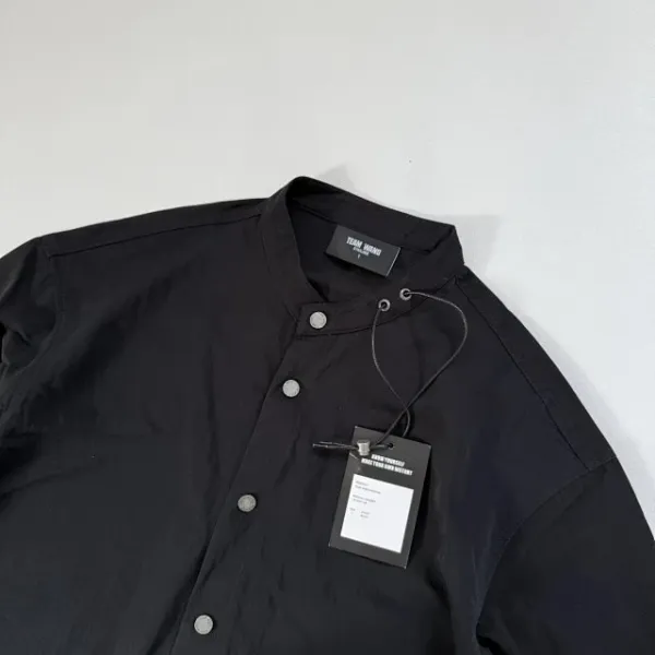 Design Black Mandarin Collar Shirt - 20